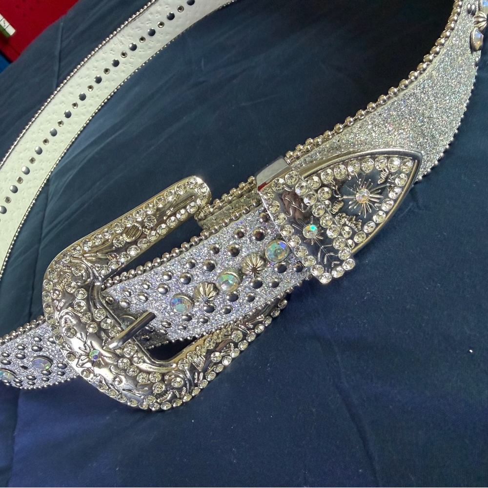 Silver Embellished Belt